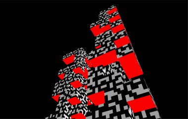 soyut mimari sanat, vektör illüstrasyonu