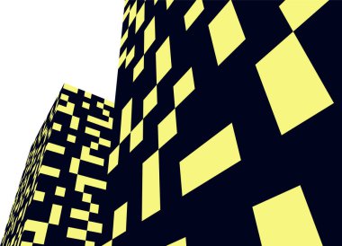 3d mimari sanat, vektör illüstrasyonu