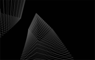 3d mimari sanat, vektör illüstrasyonu