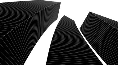 3d mimari sanat, vektör illüstrasyonu