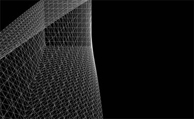 3d mimari sanat, vektör illüstrasyonu