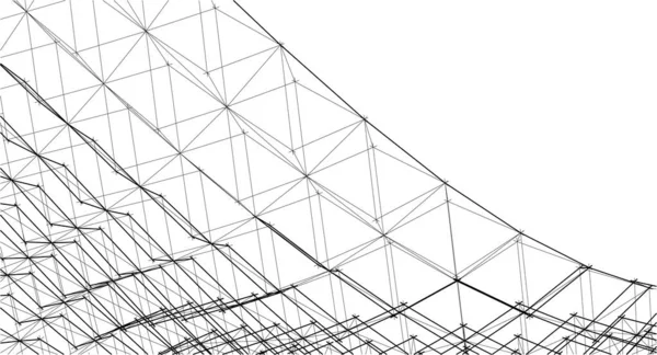 Abstrakcyjna Sztuka Architektoniczna Ilustracja Wektoniczna — Wektor stockowy