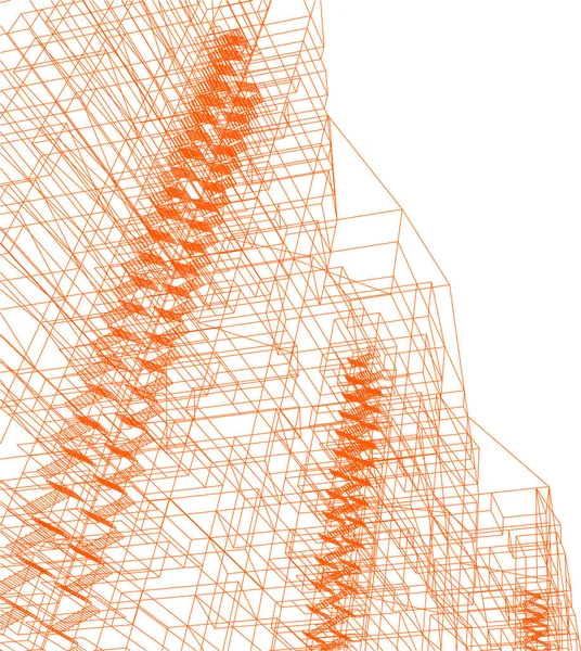 Абстрактное Архитектурное Искусство Векторная Иллюстрация — стоковый вектор