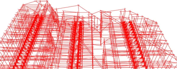 Arte Arquitectónico Abstracto Ilustración Vectorial — Archivo Imágenes Vectoriales