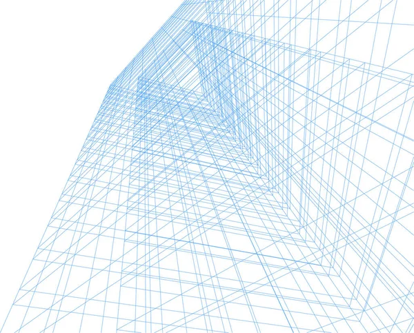 Art Architectural Abstrait Illustration Vectorielle — Image vectorielle