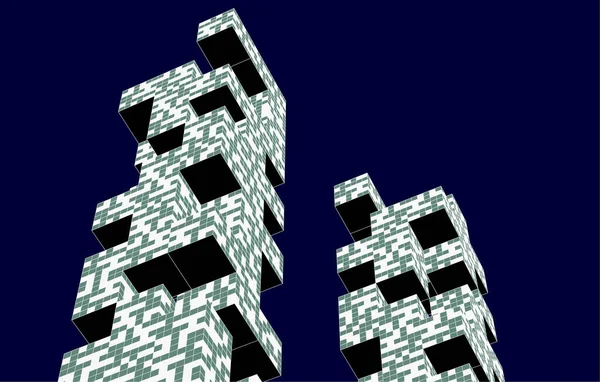 soyut mimari sanat, vektör illüstrasyonu