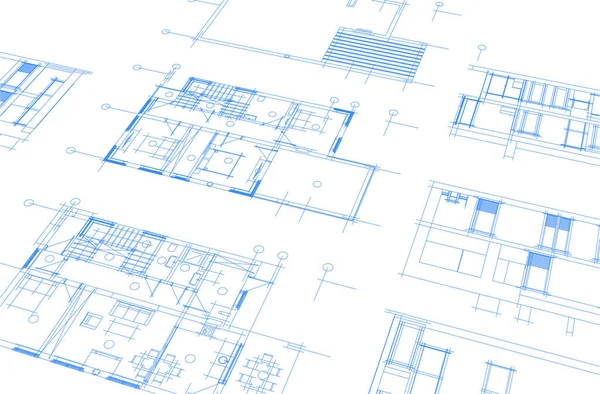 Projekt Architektoniczny Ilustracja Wektorowa — Wektor stockowy