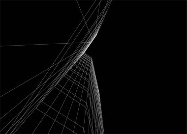 3d mimari sanat, vektör illüstrasyonu