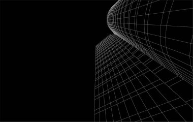 3d mimari sanat, vektör illüstrasyonu