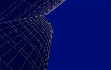 3d mimari sanat, vektör illüstrasyonu