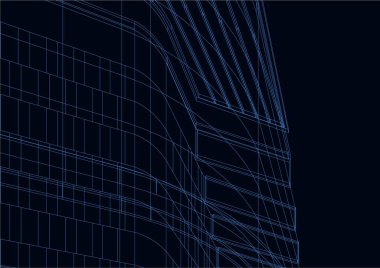 3d mimari sanat, vektör illüstrasyonu