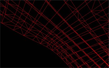 3d mimari sanat, vektör illüstrasyonu