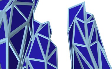 3d mimari sanat, vektör illüstrasyonu