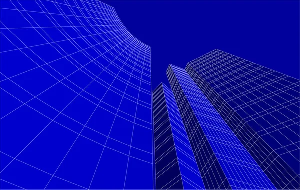 3d mimari sanat, vektör illüstrasyonu