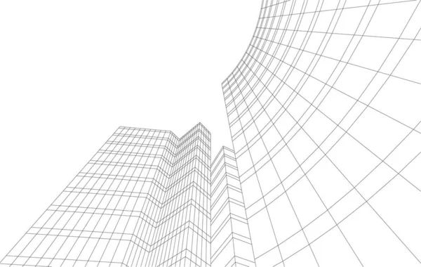 3d mimari sanat, vektör illüstrasyonu