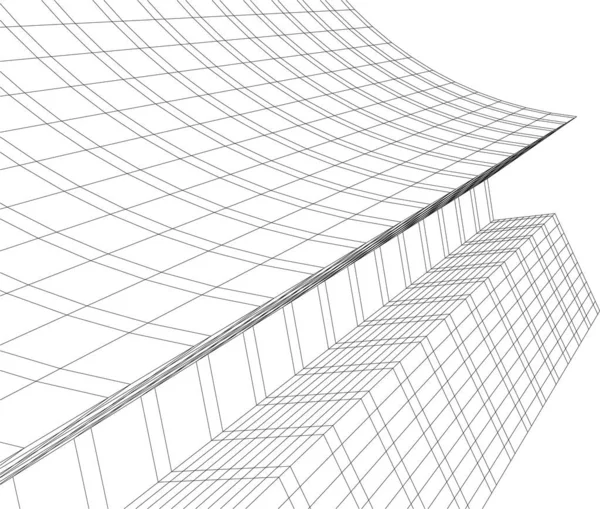 3D建筑艺术 矢量图解 — 图库矢量图片