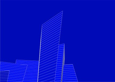 3d mimari sanat, vektör illüstrasyonu