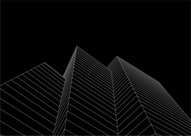 3d mimari sanat, vektör illüstrasyonu