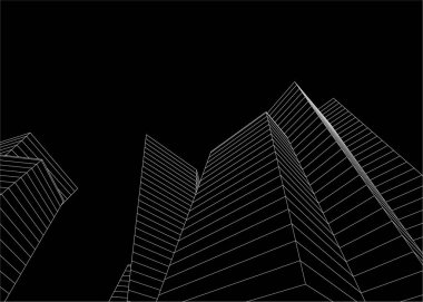 3d mimari sanat, vektör illüstrasyonu