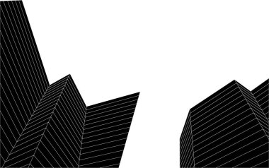 3d mimari sanat, vektör illüstrasyonu