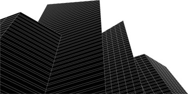 3d mimari sanat, vektör illüstrasyonu