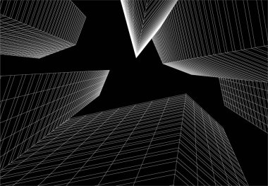 3d mimari sanat, vektör illüstrasyonu