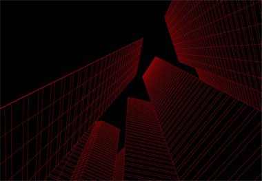 3d mimari sanat, vektör illüstrasyonu