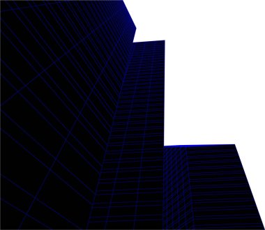 3d mimari sanat, vektör illüstrasyonu