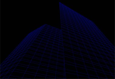 3d mimari sanat, vektör illüstrasyonu