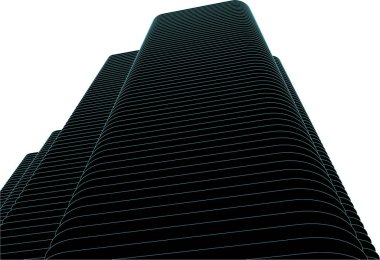 3d mimari sanat, vektör illüstrasyonu