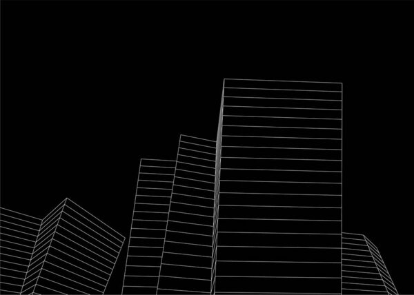 3D архитектурное искусство, векторная иллюстрация