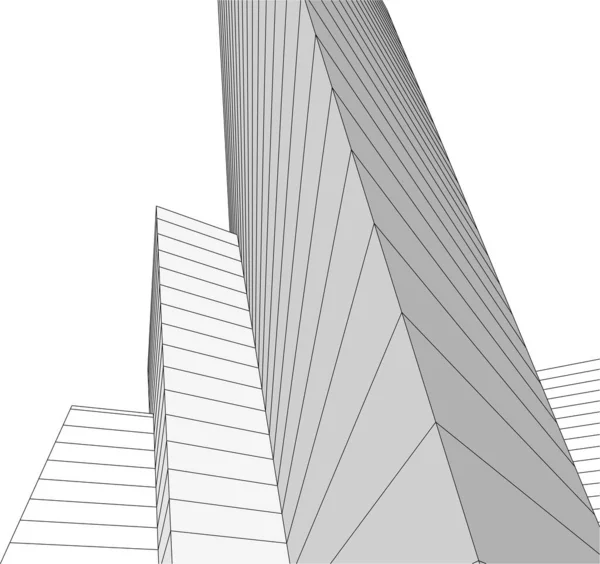 3D建筑艺术 矢量图解 — 图库矢量图片