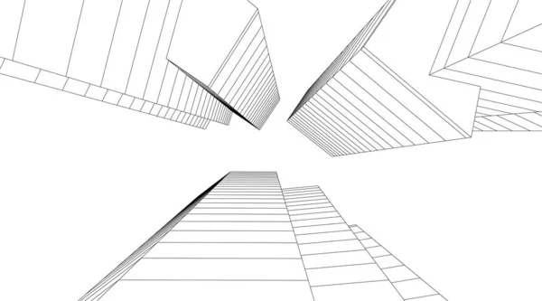 Architectural Art Vector Illustration — Stock Vector