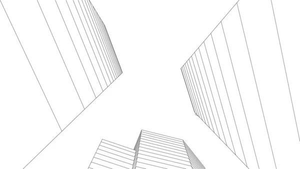 Arkitektonisk Kunst Vektor Illustration – Stock-vektor