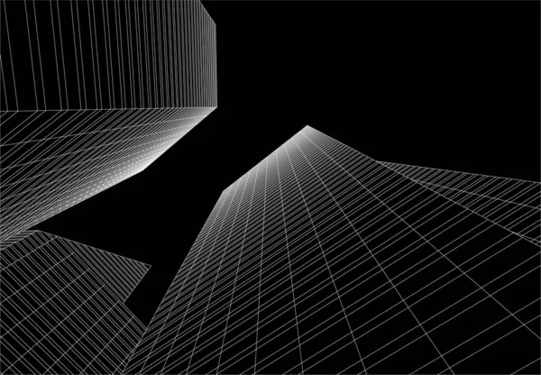 3d mimari sanat, vektör illüstrasyonu