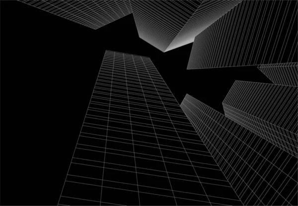 3d mimari sanat, vektör illüstrasyonu