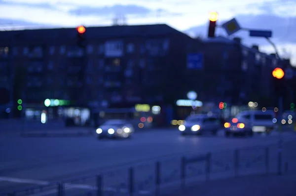 Defokussierte Aufnahme Bunter Ampeln — Stockfoto