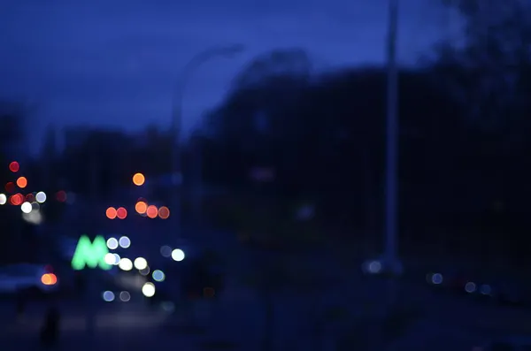 Defocused Shot Colorful Traffic Lights — Stock Photo, Image