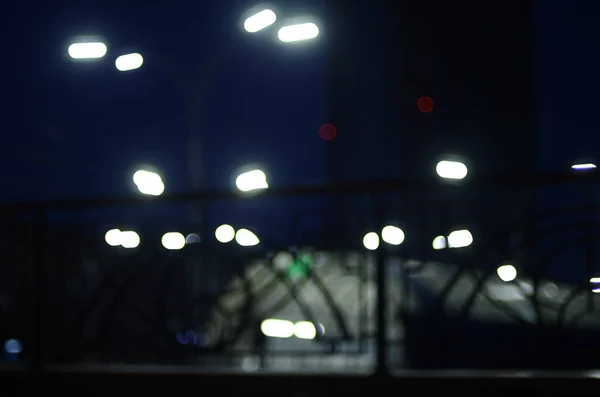 Împușcat Defocalizat Lumini Trafic Colorate — Fotografie, imagine de stoc
