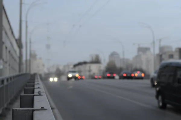 Defokussierte Aufnahme Bunter Ampeln — Stockfoto