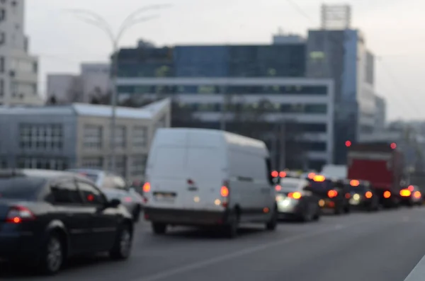 Onscherpe Opname Van Kleurrijke Verkeerslichten — Stockfoto