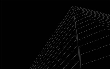 3d mimari sanat, vektör illüstrasyonu