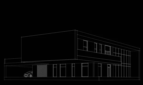 Sztuka Architektoniczna Cyfrowa Tapeta — Zdjęcie stockowe