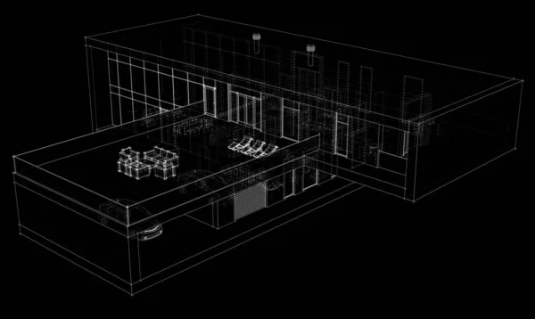 Architekturkunst Digitale Tapete — Stockfoto