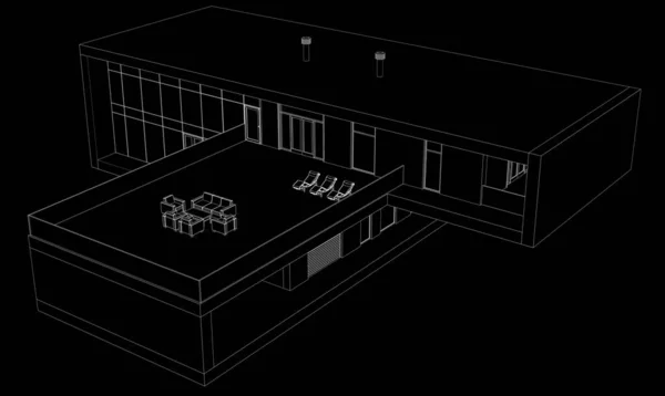 3D建築美術 デジタル壁紙 — ストック写真