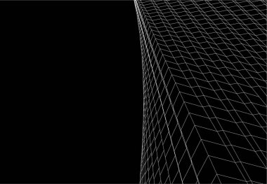 3d mimari sanat, vektör illüstrasyonu