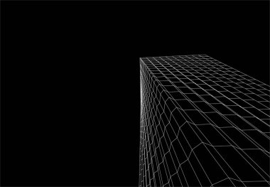 3d mimari sanat, vektör illüstrasyonu