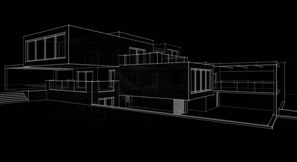 3D建筑艺术 数字图像 — 图库照片