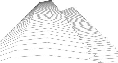 3d mimari sanat, vektör illüstrasyonu