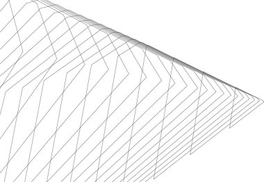 3d mimari sanat, vektör illüstrasyonu